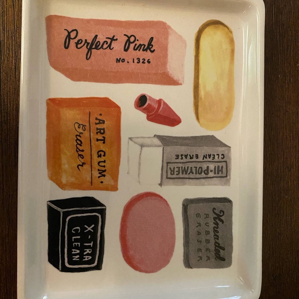 Angela Staehling Magenta Sketchbook Drawing Erasers Trinket Tray